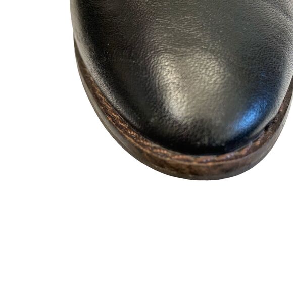 LUCKY BRAND Lufti Black Leather Chlesea Ankle Slide-On Boots Size 9 1/2 - Picture 10 of 13